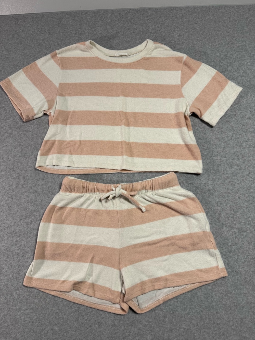 Wasabi + Mint 2-Piece Striped Shorts Set | Blush + Ivory | Womenโs